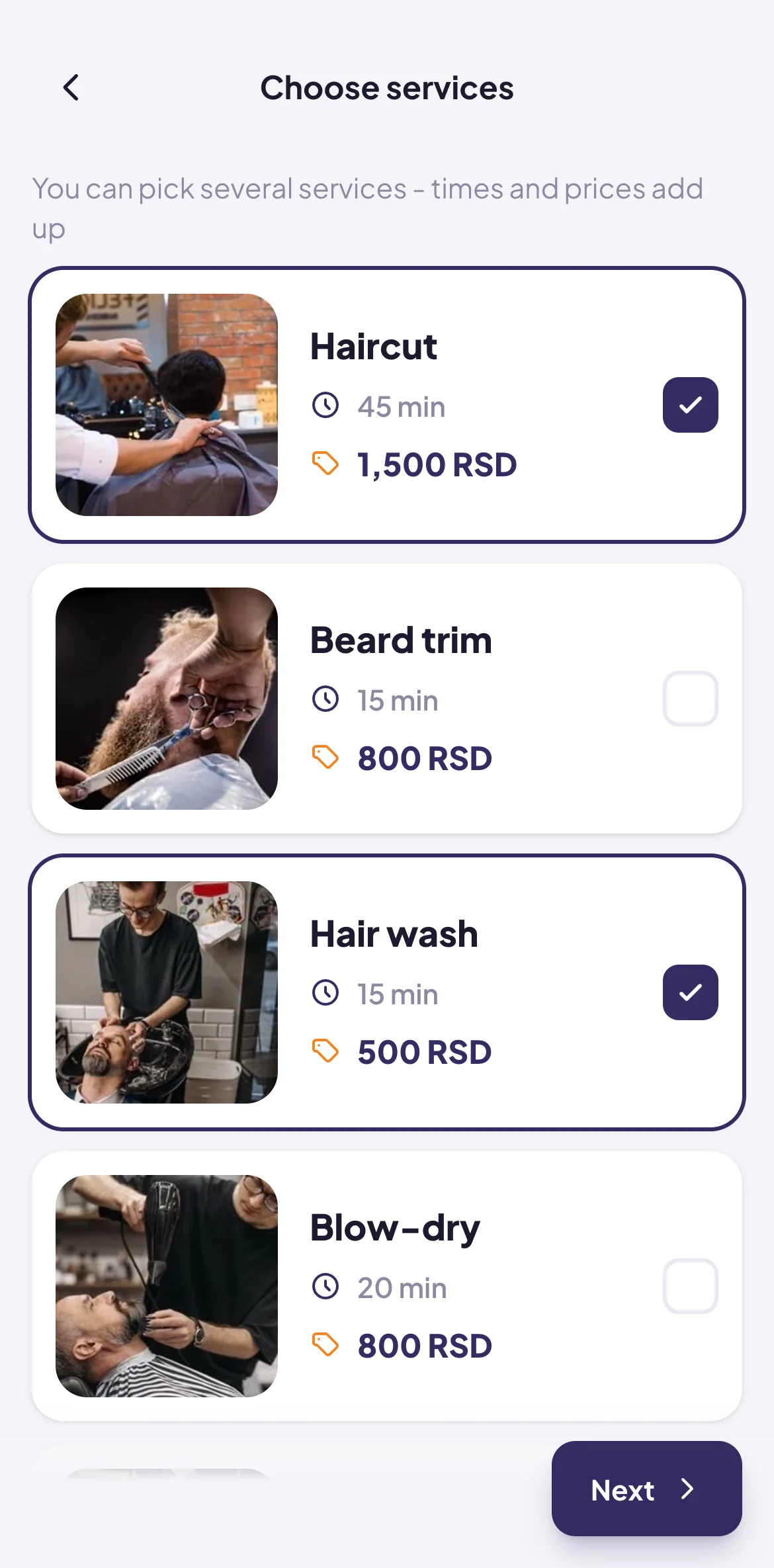 Choose services