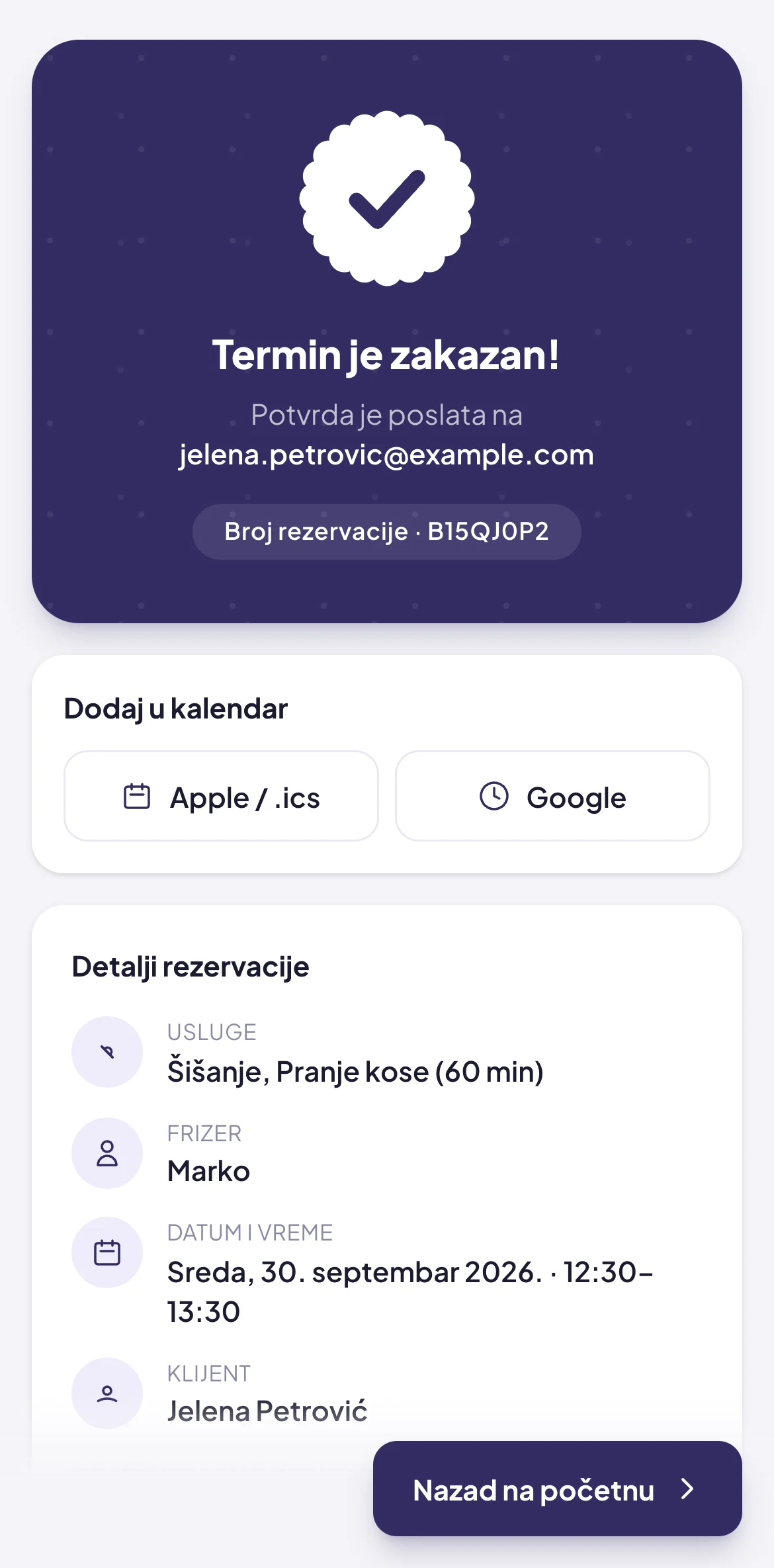 Dobije potvrdu